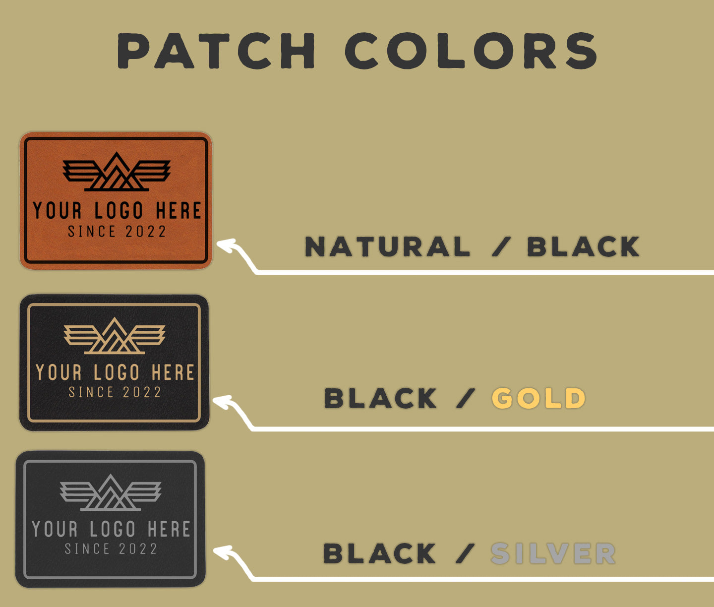 Custom Faux Leather Patch - Beanie